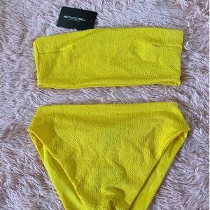 PLT bandeau crinkle bikini *TOP ONLY* NWT